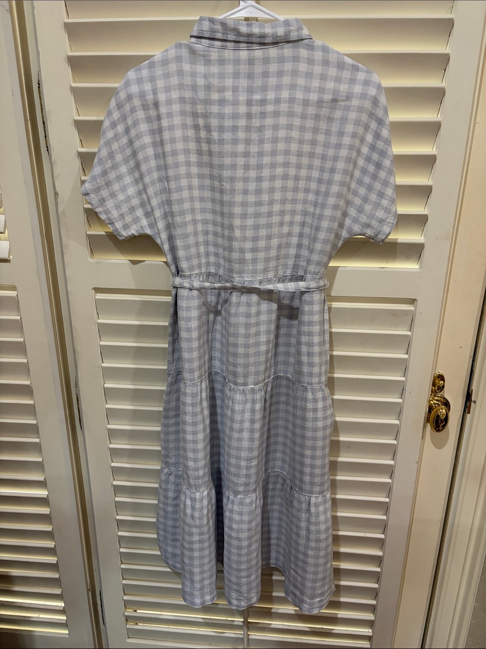 Cynthia Rowley Light Blue & White Gingham Button-Down Midi Dress.Size small NWT - Picture 2 of 5